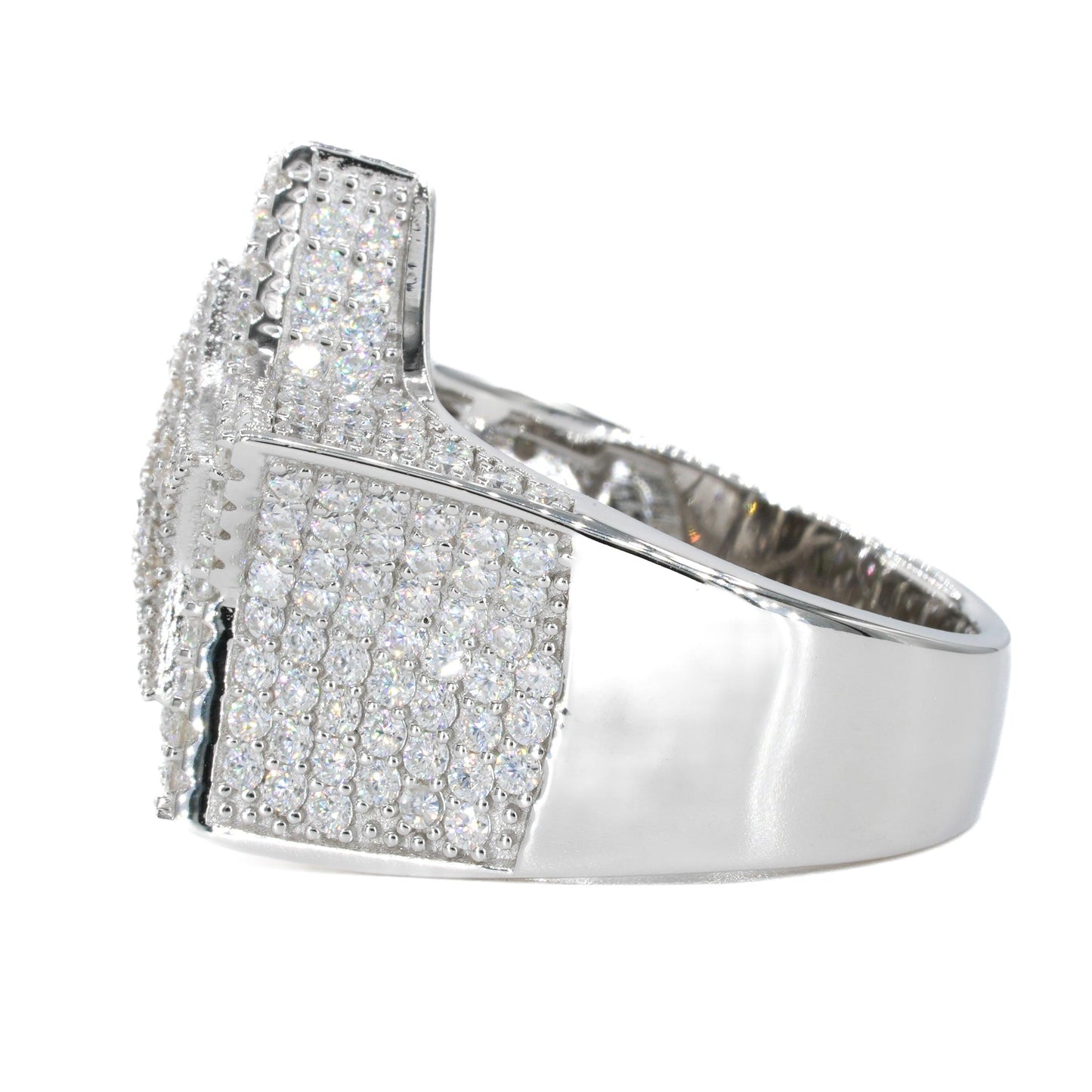 Double Star Baguette VVS Moissanite Diamond Ring