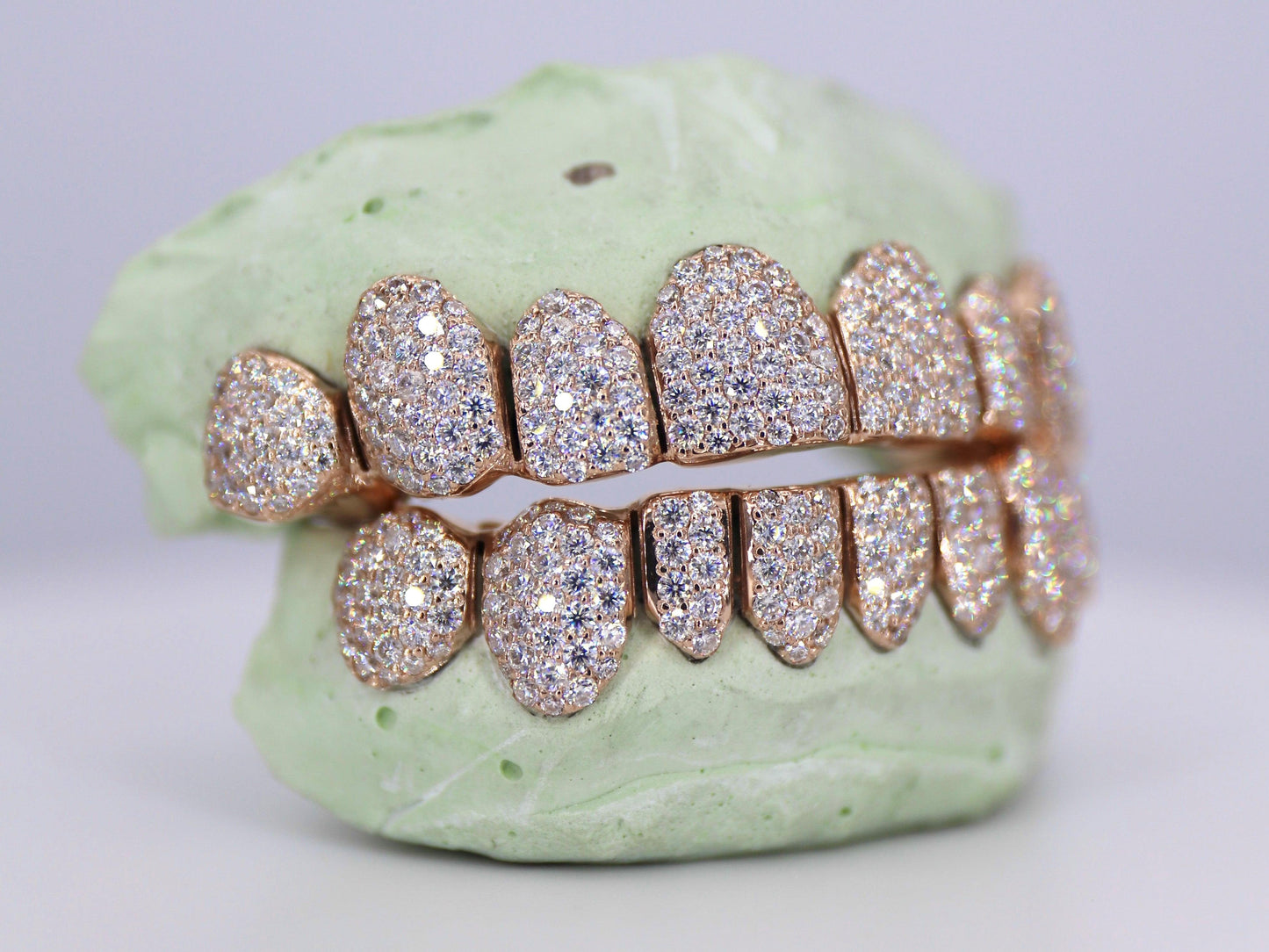 8 on 8 VVS Moissanite Diamond Grillz