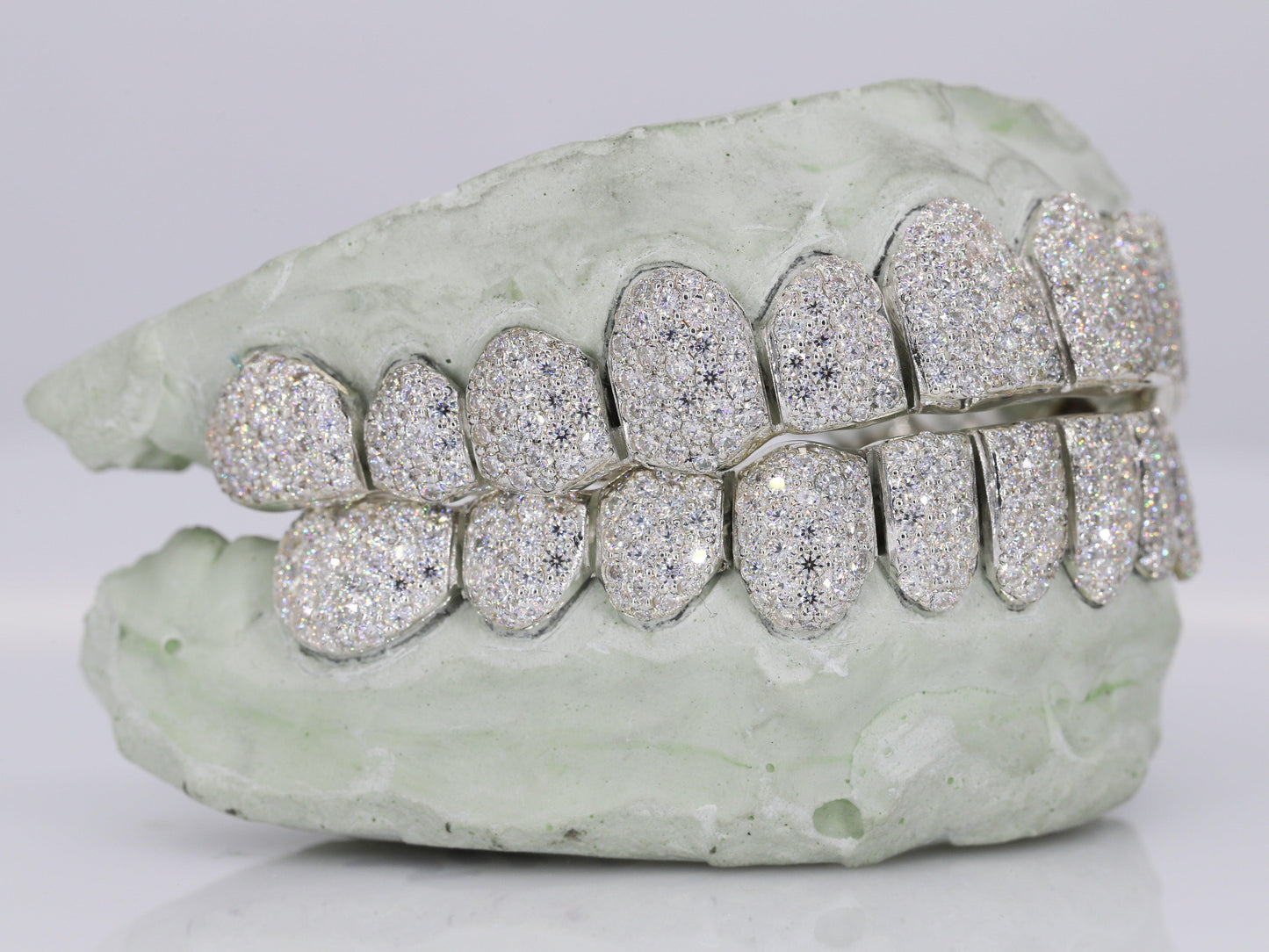 12 on 12 VVS Moisannite Diamond Grillz