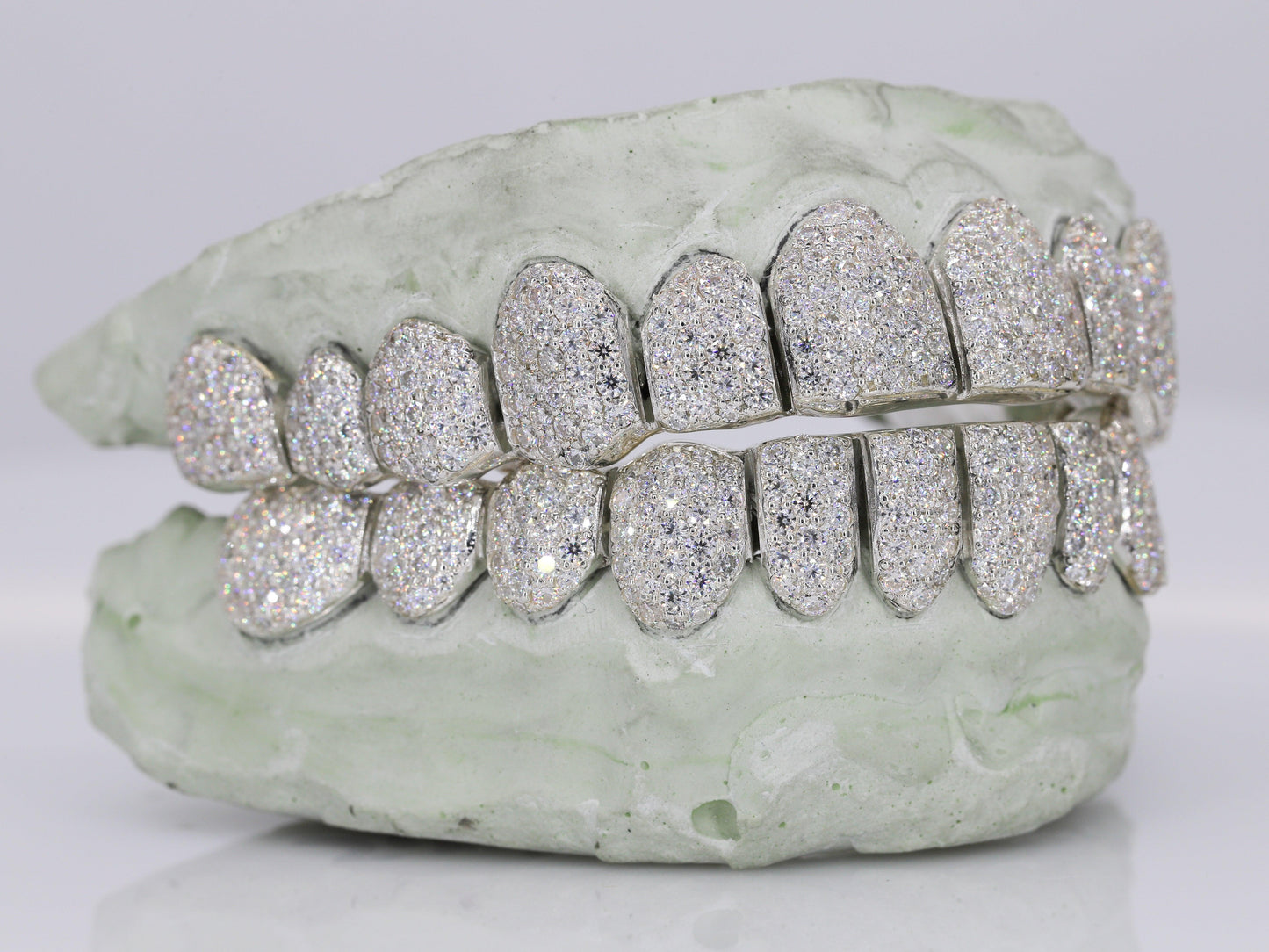 12 on 12 VVS Moisannite Diamond Grillz