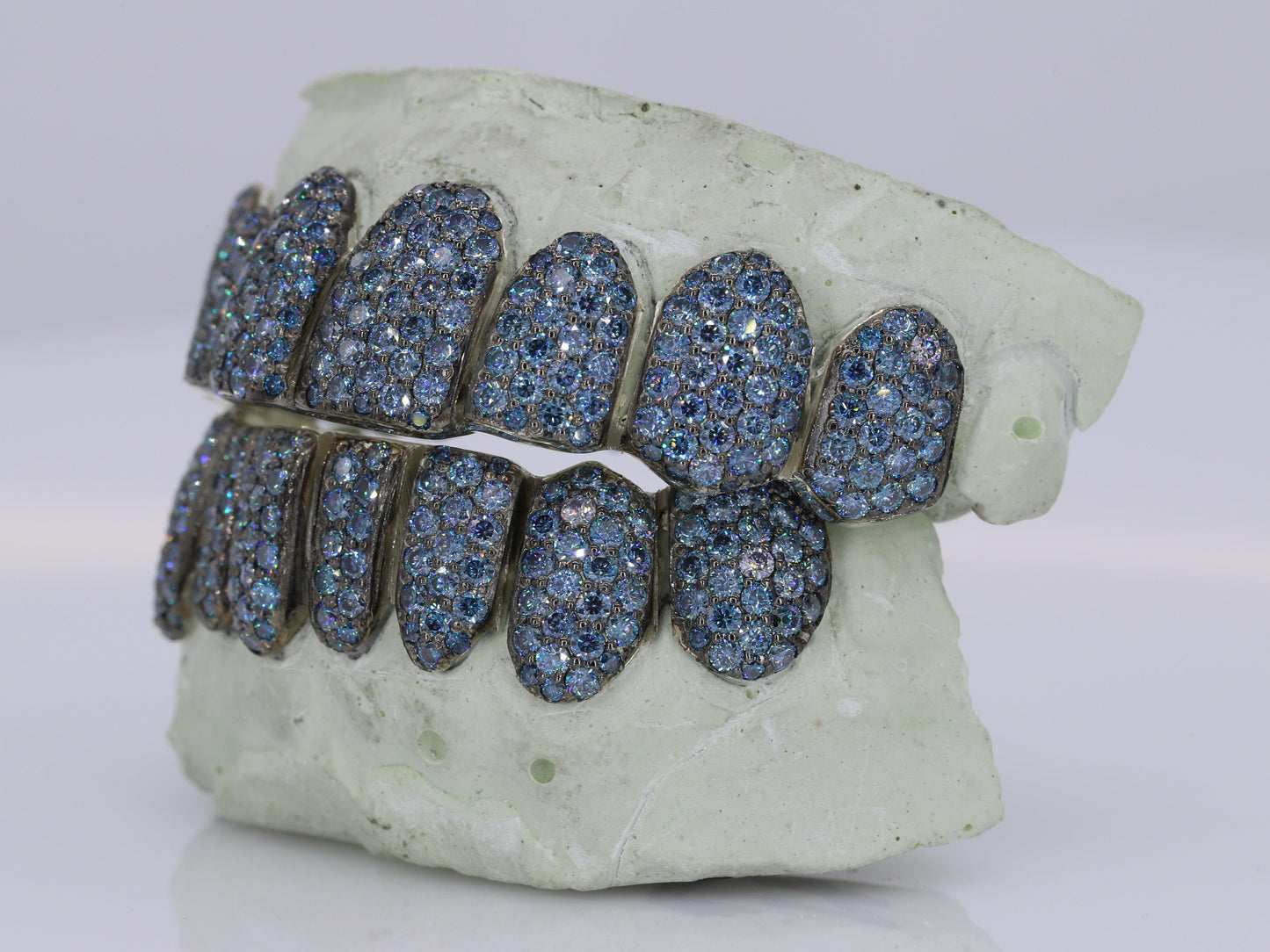 Ice Blue VVS Moissanite Diamond Grillz