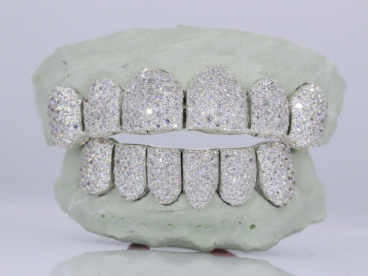 6 on 6 VVS Moissanite Diamond Grillz