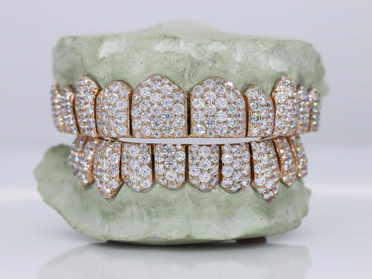 Mosaic/Snow VVS Moissanite Diamond Grillz