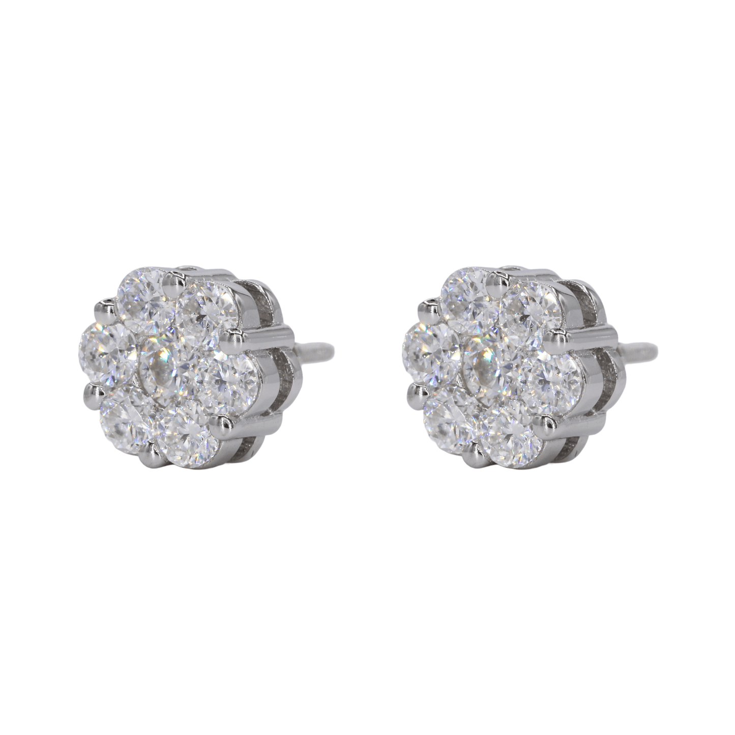 Flower VVS Moissanite Diamond Earrings