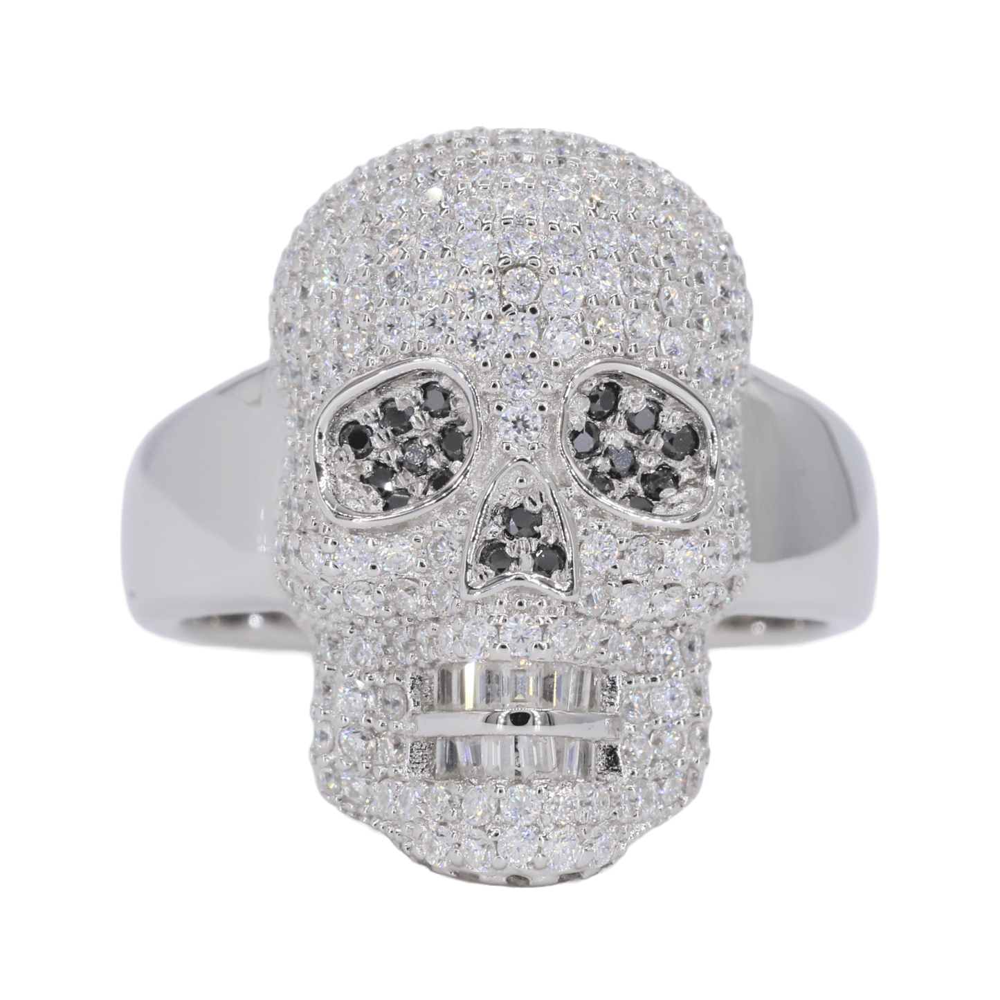 Iced Out Skull VVS Moissanite Diamond Ring