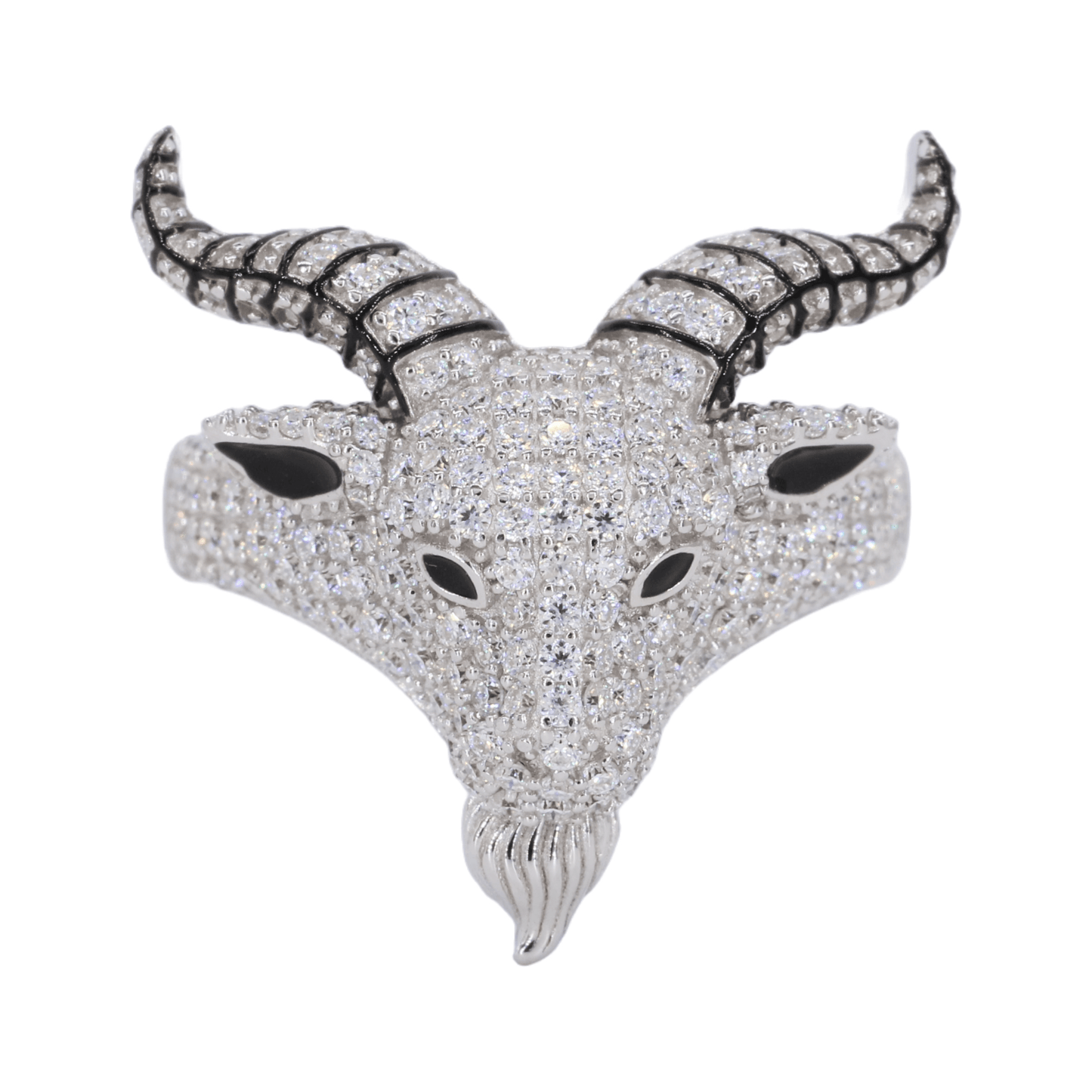 Iced Out GOAT VVS Moissanite Diamond Ring