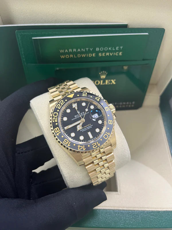 GMT Master II 126718 GRNR Yellow Gold Jubilee Bracelet