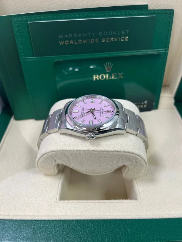 Oyster Perpetual 124200 34mm 904L Steel Pink Dial