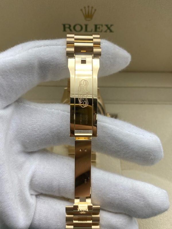 Day Date 36 YG 128238 Green Ombre Dial on President Bracelet