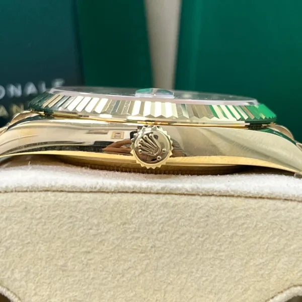 Day Date 40 228238 Silver Stick Dial on President Bracelet