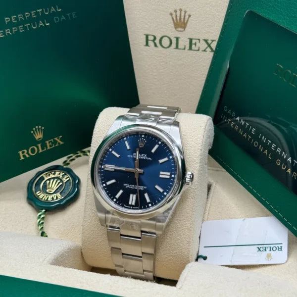 Oyster Perpetual 41mm 124300 904L Steel Blue Dial