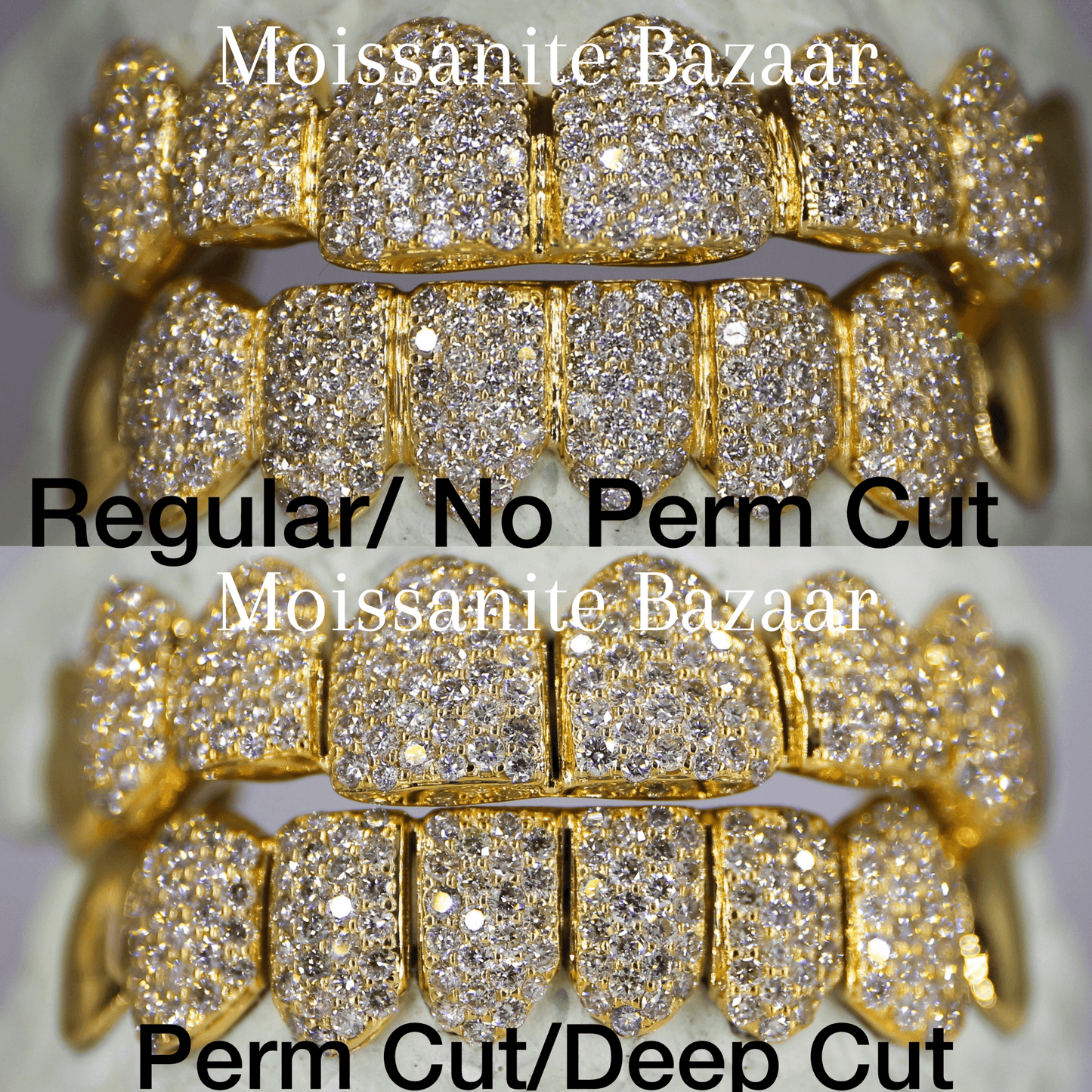 Pointer Stone Center VVS Moissanite Diamond Grillz