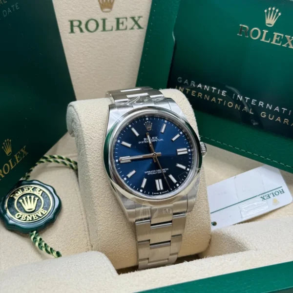 Oyster Perpetual 41mm 124300 904L Steel Blue Dial