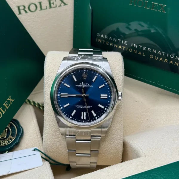 Oyster Perpetual 41mm 124300 904L Steel Blue Dial