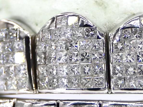 Invisible Set Princess Cut VVS Lab Diamond Grillz